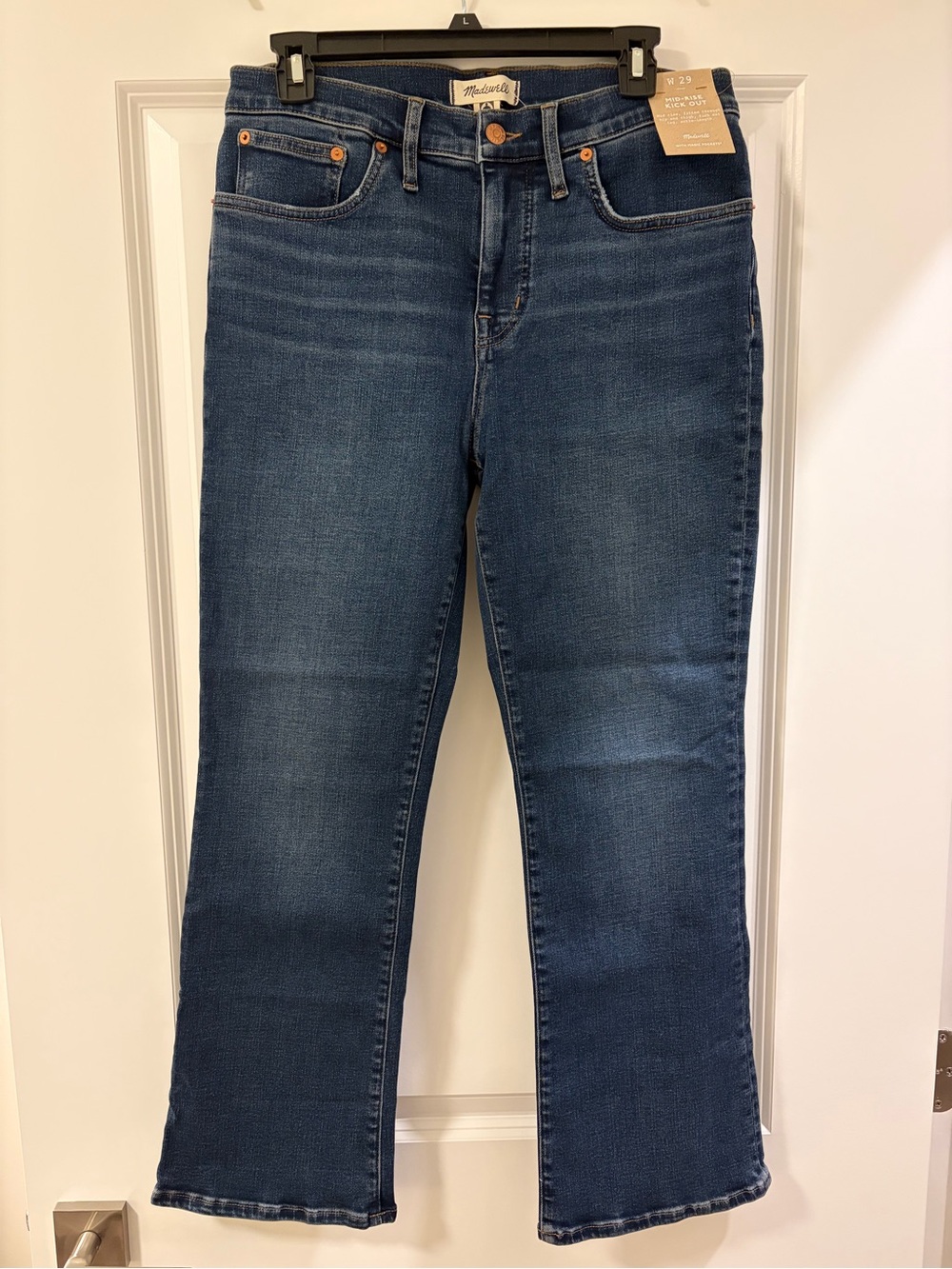 NWT Madewell Mid-Rise Kick Out Flare Denim
